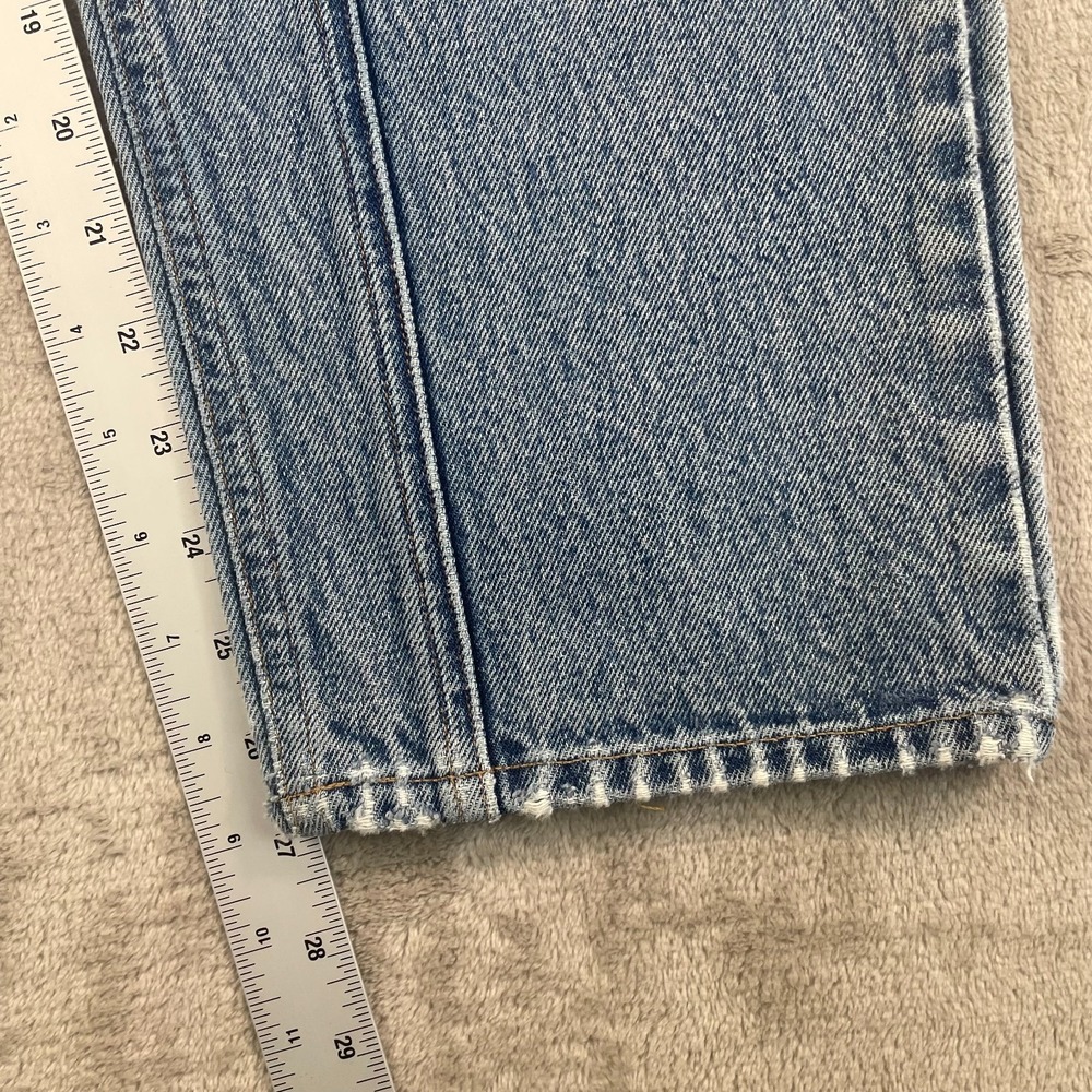 AGOLDE Utility Cargo Jeans Women 27 Blue Wash Denim High Rise Designer - Picture 6 of 10